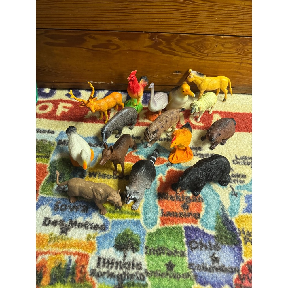 12 Piece Plastic Farm Animal Figurines Toy Set For Kids‎